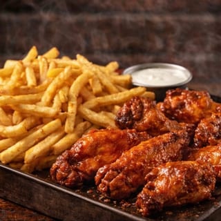 6 Wings + fries