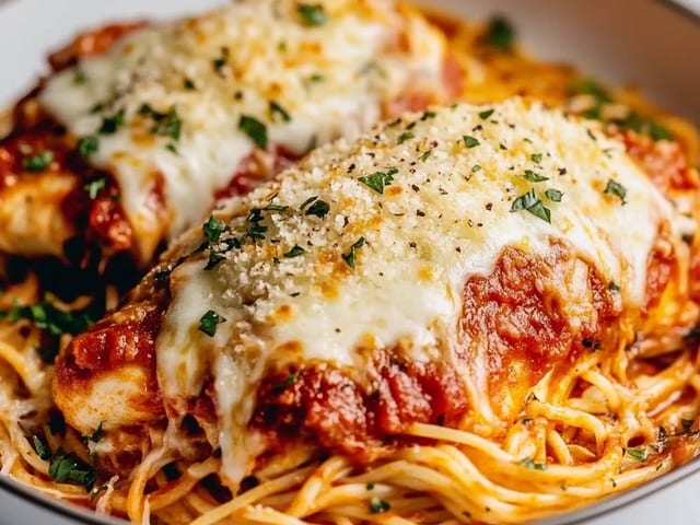 Baked Chicken Parm.